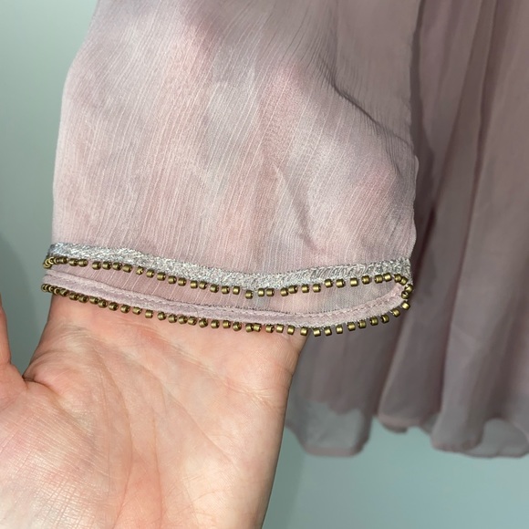 Altar’d State Darra Long Sleeve Open Back Beaded Swing Dress - Picture 7 of 15